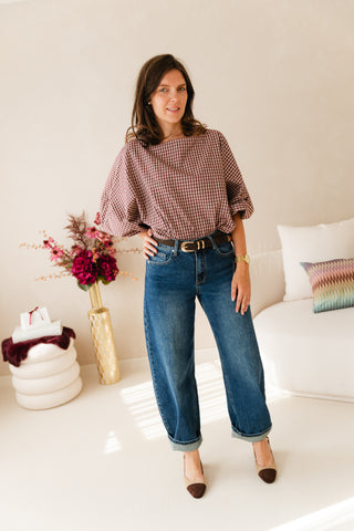 Checkered Cherry Blouse