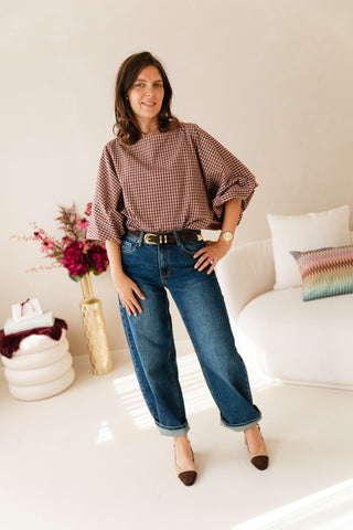 Checkered Cherry Blouse