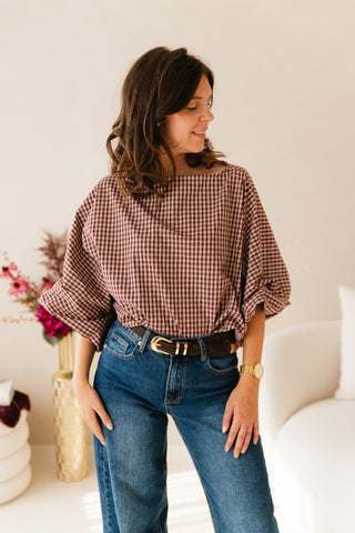 Checkered Cherry Blouse