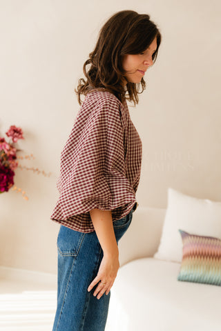 Checkered Cherry Blouse