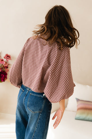 Checkered Cherry Blouse