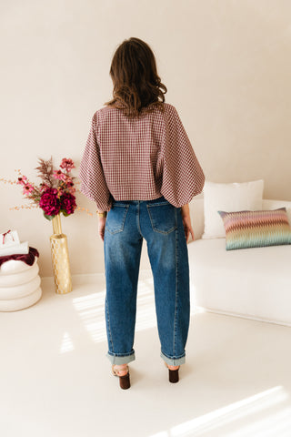 Checkered Cherry Blouse