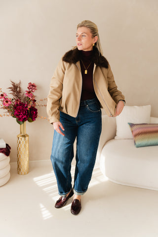The Cosy Chapter Bomber Beige