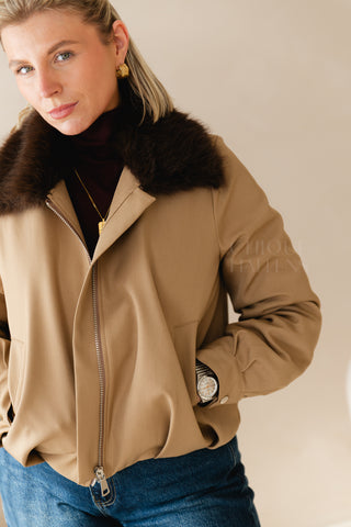 The Cosy Chapter Bomber Beige