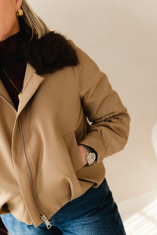 The Cosy Chapter Bomber Beige