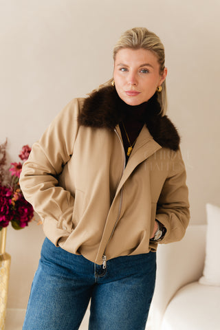 The Cosy Chapter Bomber Beige