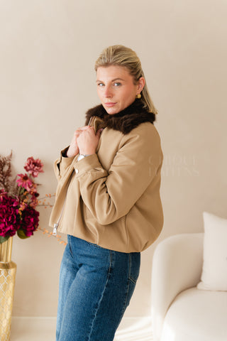 The Cosy Chapter Bomber Beige