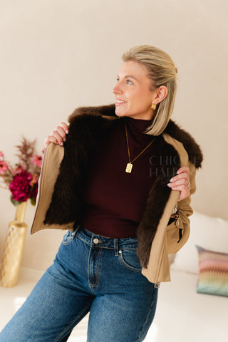 The Cosy Chapter Bomber Beige