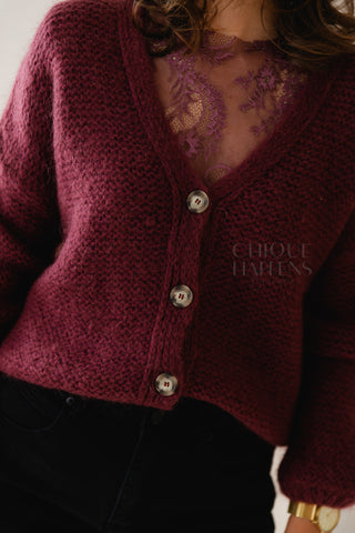 Lacy Top Aubergine