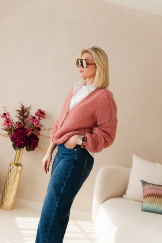 Pure Attraction Cardigan Old Pink