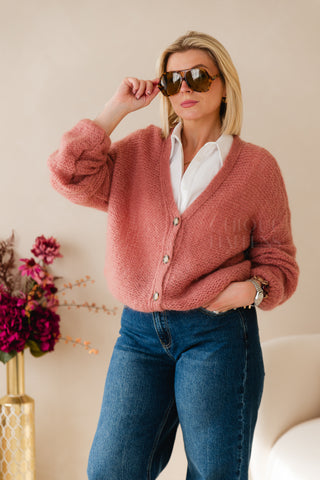 Pure Attraction Cardigan Old Pink