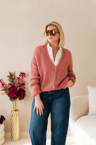 Pure Attraction Cardigan Old Pink