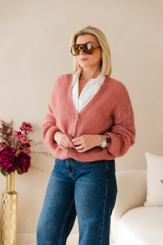 Pure Attraction Cardigan Old Pink