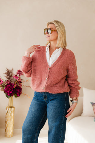 Pure Attraction Cardigan Old Pink