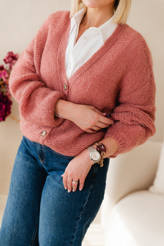 Pure Attraction Cardigan Old Pink