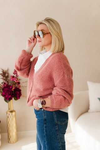 Pure Attraction Cardigan Old Pink