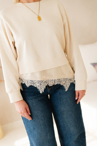 Asymmetrical Lace Sweater