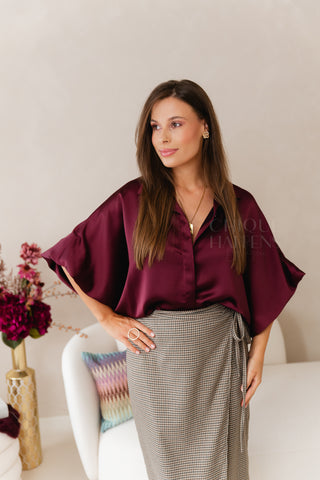My Radiance Blouse Burgundy