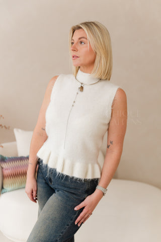 Peplum Pull Ecru