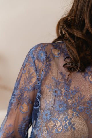 Lacy Top Navy