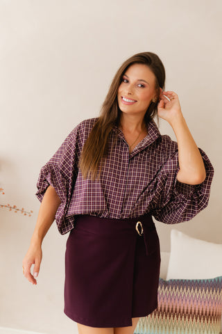 Aubergine Mini Skirt