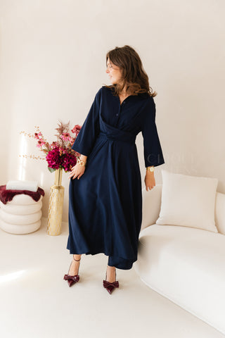 Fall Elegance Dress Navy