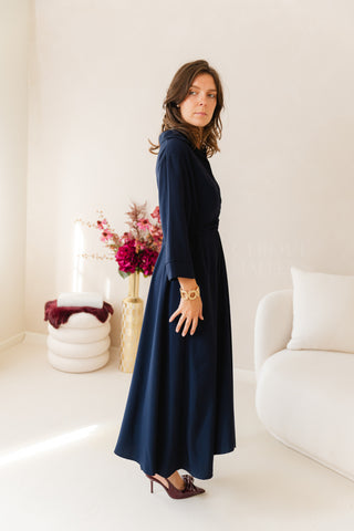 Fall Elegance Dress Navy