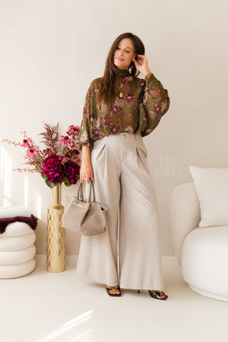 Flower Harmony Blouse Olive