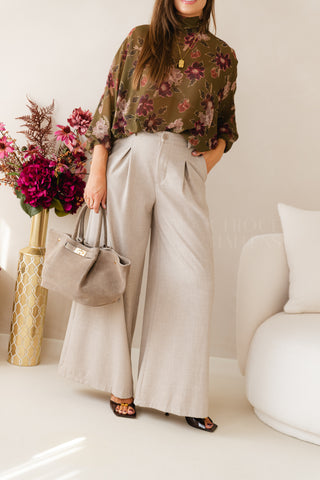 Flower Harmony Blouse Olive