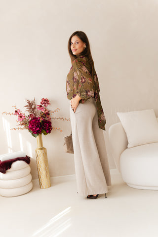 Flower Harmony Blouse Olive