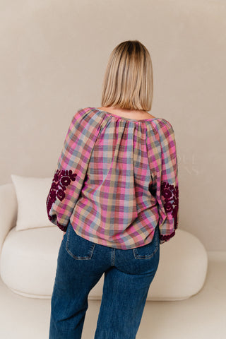 Petals Of Fall Blouse Burgundy