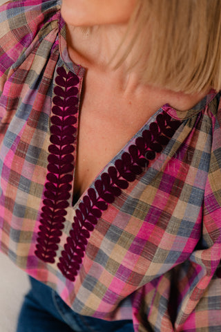 Petals Of Fall Blouse Burgundy