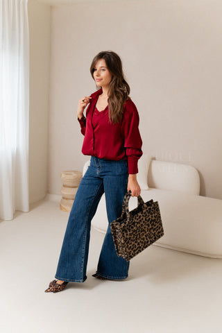 Smart Layers Blouse Burgundy