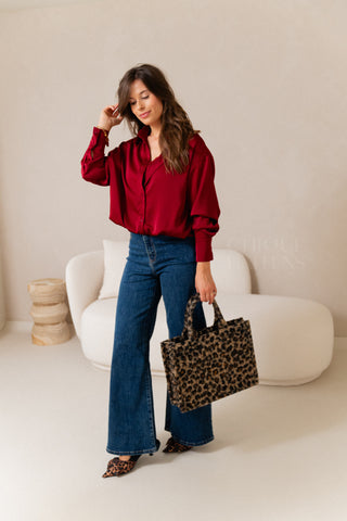 Smart Layers Blouse Burgundy