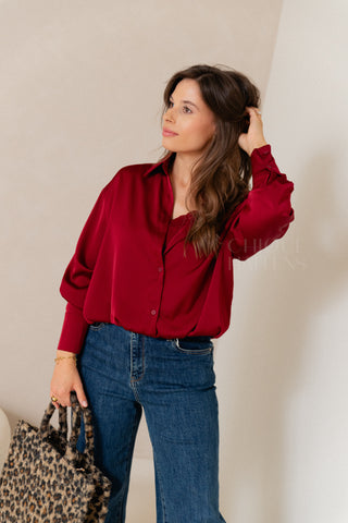 Smart Layers Blouse Burgundy