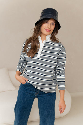 Never Too Late Polo Grey