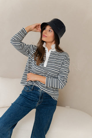 Never Too Late Polo Grey