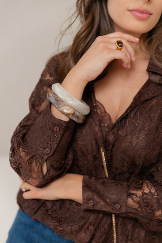 Smart Layers Blouse Brown