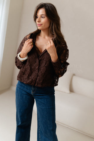 Smart Layers Blouse Brown