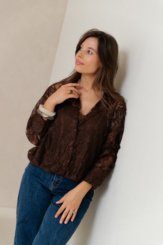 Smart Layers Blouse Brown