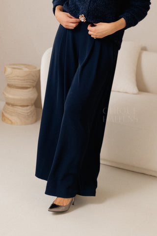 Navy Flow Trousers
