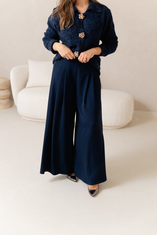 Navy Flow Trousers