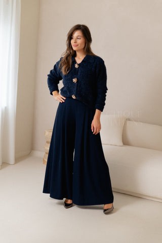 Navy Flow Trousers