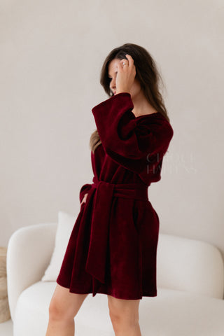 Cosy Moments Dress Burgundy