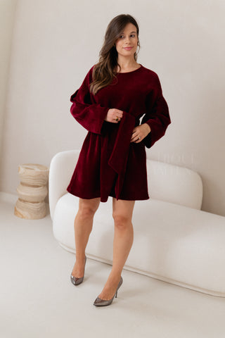 Cosy Moments Dress Burgundy