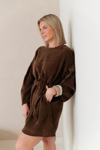 Cosy Moments Dress Brown