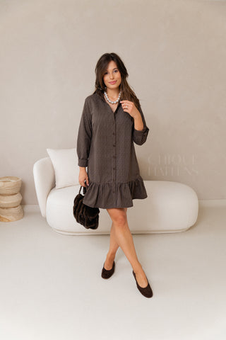 Unstoppable Love Dress Brown
