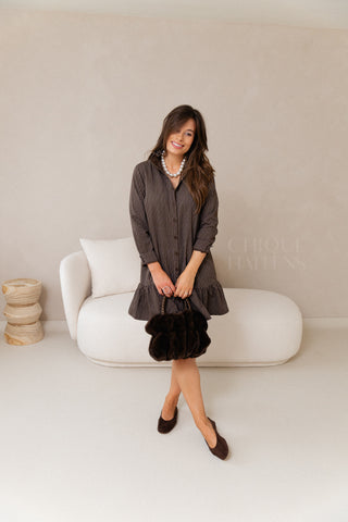Unstoppable Love Dress Brown