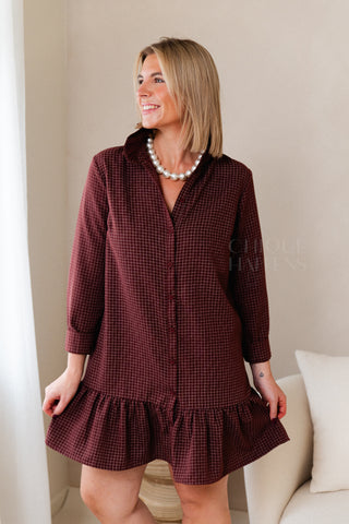 Unstoppable Love Dress Burgundy