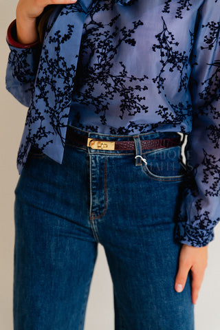 Burgundy Lock Belt